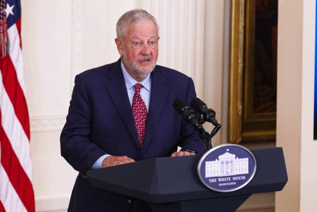 David Rockefeller, Jr gives remarks in the East Room of the White House during the 2023 Praemium Imperiale Laureate ceremony in Washington, DC on Tuesday, September 12, 2023. The Praemium Imperiale is a global arts prize awarded annually by the Japan Art Association for lifetime achievement in the arts. Copyright: xCNPx xMediaPunchx