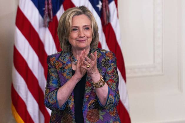 Former US Secretary of State Hillary Clinton applauds during the 2023 Praemium Imperiale Laureate ceremony in Washington, DC on Tuesday, September 12, 2023. The Praemium Imperiale is a global arts prize awarded annually by the Japan Art Association for lifetime achievement in the arts. Copyright: xCNPx xMediaPunchx