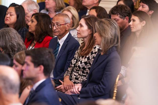 Former Clinton Chief of Staff John Podesta is seen during 2023 Praemium Imperiale Laureate ceremony in Washington, DC on Tuesday, September 12, 2023. The Praemium Imperiale is a global arts prize awarded annually by the Japan Art Association for lifetime achievement in the arts. Copyright: xCNPx xMediaPunchx