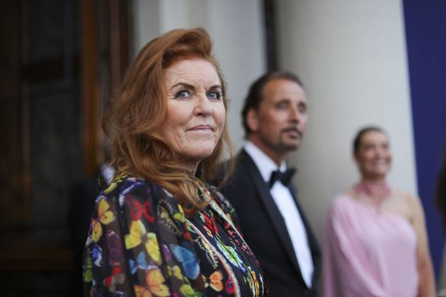 GÖTEBORG 20230914 Sarah Ferguson, Duchess of York, arrives at the Stock Exchange in Gothenburg for The Perfect World Foundation Award gala The perfect world foundation award is presented annually by the Swedish wildlife and nature organization The perfect world foundation to a person who has contributed to the preservation of the planets wildlife and nat  Copyright: xAdamxIhse TTx THE PERFECT WORLD FOUNDATION AWARD TTABB0000000000214110