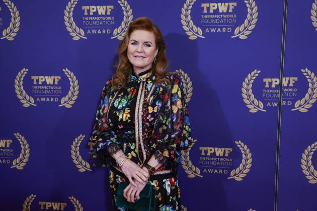 GÖTEBORG 20230914 Sarah Ferguson, Duchess of York, arrives at the Stock Exchange in Gothenburg for The Perfect World Foundation Award gala The perfect world foundation award is presented annually by the Swedish wildlife and nature organization The perfect world foundation to a person who has contributed to the preservation of the planets wildlife and nat  Copyright: xAdamxIhse TTx THE PERFECT WORLD FOUNDATION AWARD TTABB0000000000214123