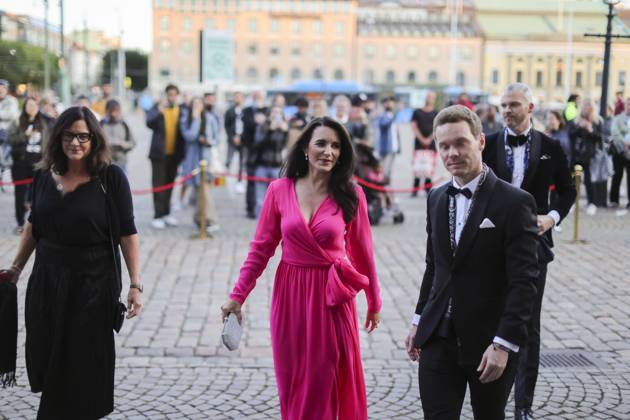 GÖTEBORG 20230914 Kristin Davis arrives at the Stock Exchange in Gothenburg for The Perfect World Foundation Award gala The perfect world foundation award is presented annually by the Swedish wildlife and nature organization The perfect world foundation to a person who has contributed to the conservation of the planets wildlife and nature GÖTEBORG SWEDEN x9200x  Copyright: xAdamxIhse TTx THE PERFECT WORLD FOUNDATION AWARD TTABB0000000000214167