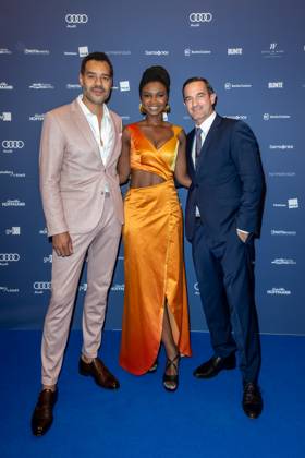 Award - Deutscher Schauspielpreis 2023 Michael Klammer, Victoire Laly und Sönke Möhring bei der Verleihung Deutscher Schauspielpreis 2023 im Spindler und Klatt am 15.09.2023 in Berlin. Copyright: xEventpressxKochanx