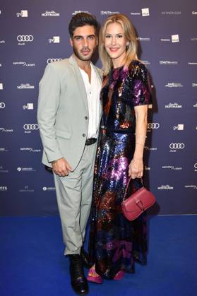 Wolke Hegenbarth mit Partner Oliver Vaid bei der Verleihung des Deutschen Schauspielpreises 2023 im Restaurant Spindler & Klatt. Berlin, 15.09.2023