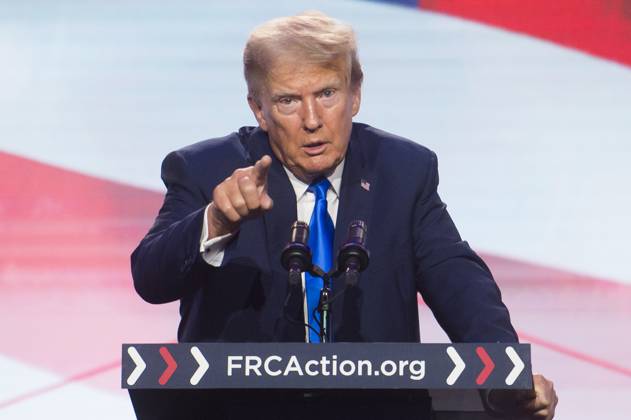 Bilder des Jahres 2023, News 09 September News Themen der Woche KW37 Former US President Donald J. Trump offers remarks during the Pray Vote Stand Summit at the Omni Shoreham Hotel in Washington, DC, Friday, September 15, 2023. Copyright: xRodxLamkeyx xCNPx MediaPunchx