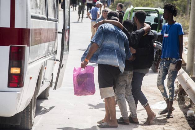 migrant emergency, the situation in the hotspot on the fifth day after the disembarkation of around 6000 people, Lampedusa, 16 Sept 2023 migrant emergency, the situation in the hotspot on the fifth day after the disembarkation of around 6000 people, Lampedusa, 16 Sept 2023, Credit:Alessandro Serranò Avalon Italy, Lampedusa Copyright: xAlessandroxSerranòx xAvalonx 0805738575