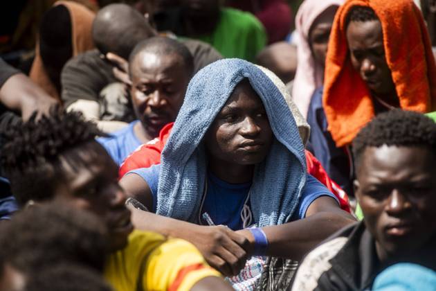 migrant emergency, the situation in the hotspot on the fifth day after the disembarkation of around 6000 people, Lampedusa, 16 Sept 2023 migrant emergency, the situation in the hotspot on the fifth day after the disembarkation of around 6000 people, Lampedusa, 16 Sept 2023, Credit:Alessandro Serranò Avalon Italy, Lampedusa Copyright: xAlessandroxSerranòx xAvalonx 0805738849