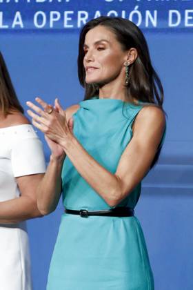 Queen Letizia Presents The Retina Eco Awards - Madrid Queen Letizia of Spain attends the presentation of the Retina Eco 2023 Awards held at the Royal Tapestry Factory Foundation, on September 25, 2023, in Madrid, Spain. The Retina Eco 2023 Awards are organized by PRISA Media in collaboration with Capgemini and recognize the most outstanding projects for their innovation, impact on sustainability and the fight against climate change, technology and other environmental or social aspects related to the United Nations Sustainable Development Goals. Photo by Archie Andrews ABACAPRESS.COM Madrid Spain  Copyright: xAndrewsxArchie ABACAx 869201_003 AndrewsxArchie ABACAx 869201_003