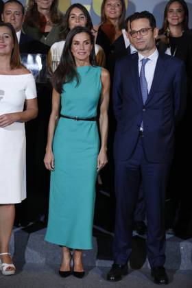 25-09-2023 Madrid Queen Letizia of Spain attends the presentation of the Retina Eco 2023 Awards held at the Royal Tapestry Factory Foundation in Madrid, Spain. The Retina Eco 2023 Awards are organized by PRISA Media in collaboration with Capgemini and recognize the most outstanding projects for their innovation, impact on sustainability and the fight against climate change, technology and other environmental or social aspects related to the United Nations Sustainable Development Goals. No Spain  Copyright: xPPEx