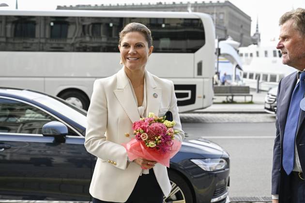 STOCKHOLM, SWEDEN 20230926 Crown Princess Victoria in connection with the award ceremony when the BjoÌˆrn Carlson Baltic Fellows Foundation organizes a seminar for a healthier sea in connection with the award ceremony for the BjoÌˆrn Carlson Baltic Sea Prize STOCKHOLM SWEDEN x10070x  Copyright: xJessicaxGow TTx FRISKARE HAV oAEVPB4jBT8