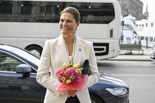 STOCKHOLM, SWEDEN 20230926 Crown Princess Victoria in connection with the award ceremony when the BjoÌˆrn Carlson Baltic Fellows Foundation organizes a seminar for a healthier sea in connection with the award ceremony for the BjoÌˆrn Carlson Baltic Sea Prize STOCKHOLM SWEDEN x10070x  Copyright: xJessicaxGow TTx FRISKARE HAV SUxklRgPuNk