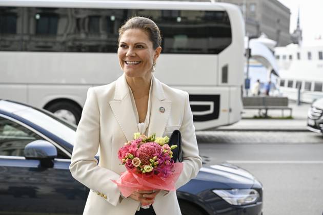STOCKHOLM, SWEDEN 20230926 Crown Princess Victoria in connection with the award ceremony when the BjoÌˆrn Carlson Baltic Fellows Foundation organizes a seminar for a healthier sea in connection with the award ceremony for the BjoÌˆrn Carlson Baltic Sea Prize STOCKHOLM SWEDEN x10070x  Copyright: xJessicaxGow TTx FRISKARE HAV TOKPkCqSuKs