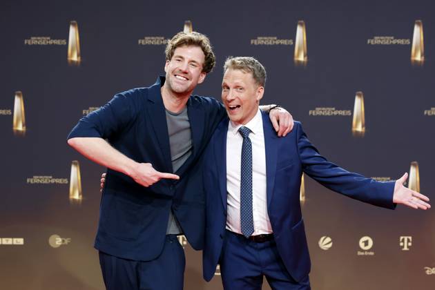 Komiker Luke Mockridge und Entertainer Oliver Pocher bei der Gala des Deutschen Fernsehpreis 2023 im Coloneum. Köln, 28.09.2023 NRW Deutschland Copyright: xChristophxHardtx