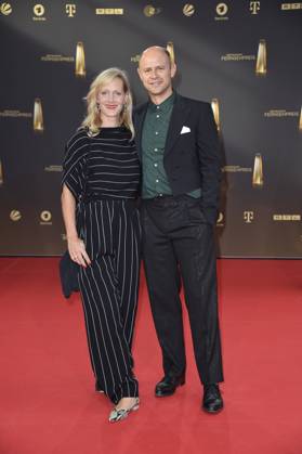 Anna Schudt und Mann Moritz Fuehrmann bei der Verleihung des Deutschen Fernsehpreises in Koeln 28.09. 2023