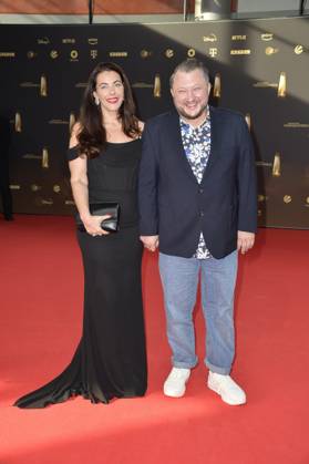 Sebastian Lege und Madita van Huelsen bei der Verleihung des Deutschen Fernsehpreises in Koeln 28.09. 2023