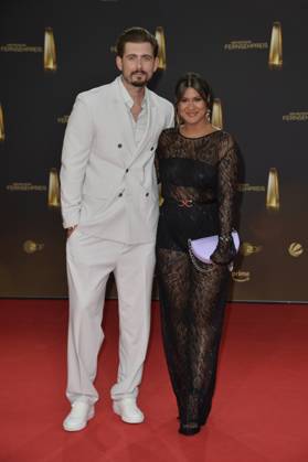 Christian Wackert und Frau Steffi Brungs bei der Verleihung des Deutschen Fernsehpreises in Koeln 28.09. 2023