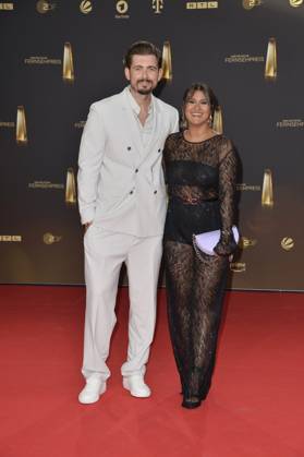 Christian Wackert und Frau Steffi Brungs bei der Verleihung des Deutschen Fernsehpreises in Koeln 28.09. 2023