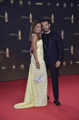 Jana Ina Zarrella und Ehemann Giovanni Zarrella bei der Verleihung des Deutschen Fernsehpreises in Koeln 28.09. 2023