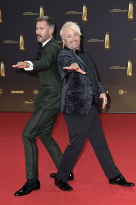 Jochen Schropp und Ross Antony bei der Verleihung des Deutschen Fernsehpreises 2023 in den MMC Studios. Köln, 28.09.2023