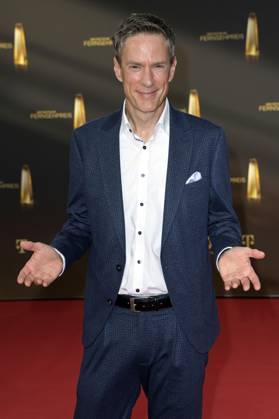 Sven Lorig bei der Verleihung des Deutschen Fernsehpreises 2023 in den MMC Studios. Köln, 28.09.2023