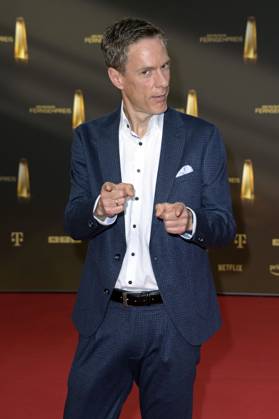 Sven Lorig bei der Verleihung des Deutschen Fernsehpreises 2023 in den MMC Studios. Köln, 28.09.2023