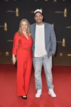 Jasmin Schwiers und Jan van Weyde bei der Verleihung vom Deutschen Fernsehpreis am 28.09.2023 in Koeln Deutscher Fernsehpreis Verleihung 2023 in Koeln