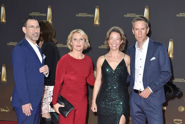 Till Nassif, Claudia von Brauchitsch, Anna Planken und Sven Lorig bei der Verleihung vom Deutschen Fernsehpreis am 28.09.2023 in Koeln Deutscher Fernsehpreis Verleihung 2023 in Koeln