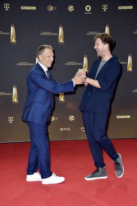 Oliver Pocher und Luke Mockridge bei der Verleihung vom Deutschen Fernsehpreis am 28.09.2023 in Koeln Deutscher Fernsehpreis Verleihung 2023 in Koeln