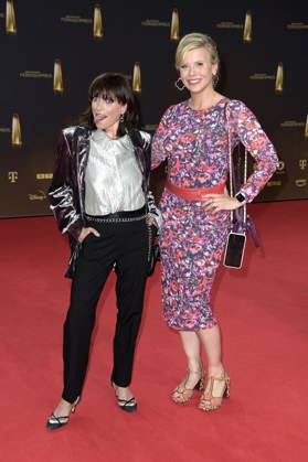 Anna Thalbach und Eva Habermann bei der Verleihung des Deutschen Fernsehpreises 2023 in den MMC Studios. Köln, 28.09.2023