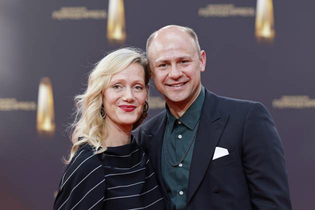 Schauspielerin Anna Schudt und ihr Ehemann und Schauspieler Moritz Führmann bei der Gala des Deutschen Fernsehpreis 2023 im Coloneum. Köln, 28.09.2023 NRW Deutschland Copyright: xChristophxHardtx