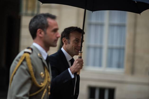 FRANCE TOP LEVEL SUMMIT IN PARIS French President Emmanuel Macron at the end of the 36th Franco-British summit. Paris, 10 March 2023. PARIS ILE-DE-FRANCE FRANCE Copyright: xAndreaxSavoranixNerix xHansxLucasx HL-ASAVORANINERI-64101 HL_ASAVORANINERI_1993345