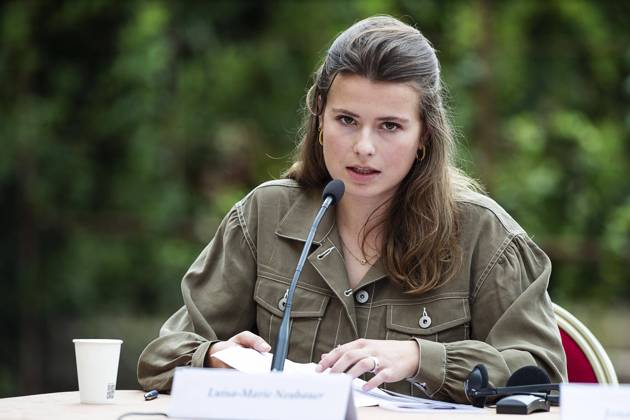 Bilder des Jahres 2023, News 10 Oktober News Themen der Woche KW40 News Bilder des Tages October 5, 2023, VATICAN CITY, ITALY: Luisa-Marie Neubauer, leader of Ã’Fridays for FutureO in Germany, during the conference Ã’Laudate Deum: voices and testimonies on the climate crisisO at the Vatican City, 05 October 2023. ANSA ANGELO CARCONI VATICAN CITY ITALY - ZUMAa110 20231005_zaf_a110_019 Copyright: xAngeloxCarconix