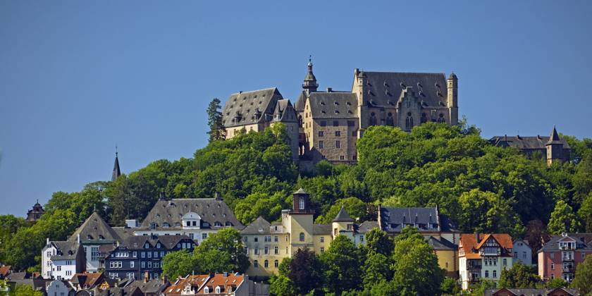 MR_Marburg_Stadtansicht_01.tif Das Landgrafenschloss ueber der Altstadt in Marburg an der Lahn, Hessen, Deutschland, Europa Copyright: xZoonar.com StefanxZiesex 20492214