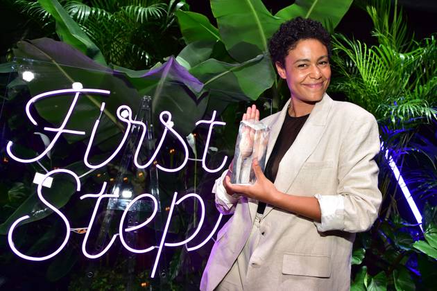 First Steps Award 2023 Merle Grimme, Gewinnerin des Big Audience Award First Steps Award im Stage Theater des Westens heißt es Bühne frei! für Deutschlands talentierteste NachwuchsfilmschaffendeF in Berlin, am 08.10.2023