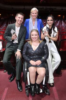 Lorenz Hochhuth, Florentine Schlecht, Marika Ullrich und Bayan Layla bei der Aftershow-Party nach der 24. Verleihung der First Steps Awards im Theater des Westens. Berlin, 08.10.2023