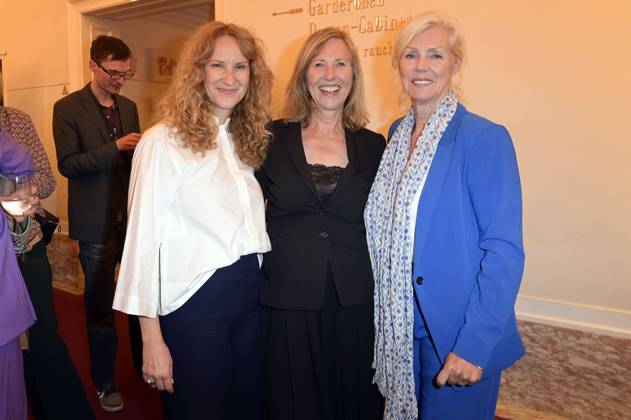 Chiara Schoras, Petra Zieser und Marika Ullrich bei der Aftershow-Party nach der 24. Verleihung der First Steps Awards im Theater des Westens. Berlin, 08.10.2023