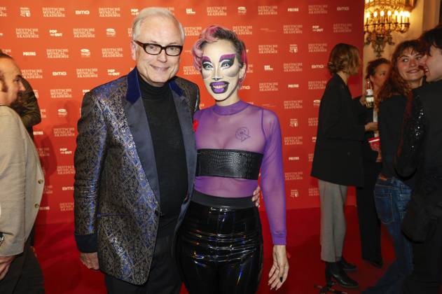 Hans Jürgen Schatz und Ryan Stecken bei der Verleihung des Deutschen Musical Theater Preises 2023 im Theater des Westens. Berlin, 09.10.2023