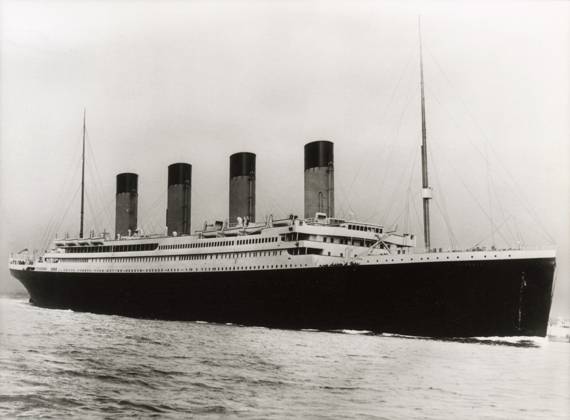 RECORD DATE NOT STATED RMS Titanic at sea RMS Titanic at sea. It was built in Belfast 1909-1911, and fitted and furnished there 1911-1912 Date: 1912  Copyright: Gemini Picture No. 10639519