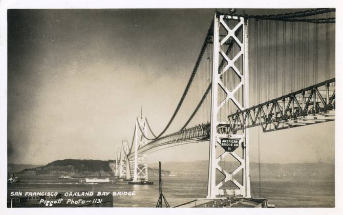 RECORD DATE NOT STATED Oakland Bay Bridge, San Francisco, California, USA Oakland Bay Bridge under construction, San Francisco, California, USA. circa 1936  Copyright: Gemini Picture No. 10812094