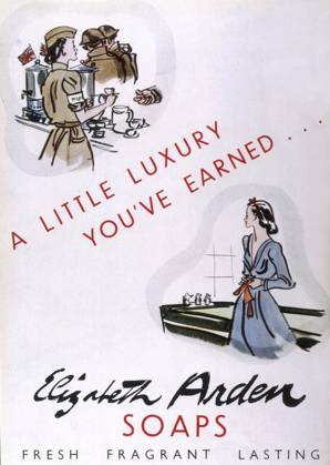 RECORD DATE NOT STATED Advert Elizabeth Arden 1941 Elizabeth Arden Soaps - a wartime luxury 1941  Copyright: Gemini Picture No. 10117094