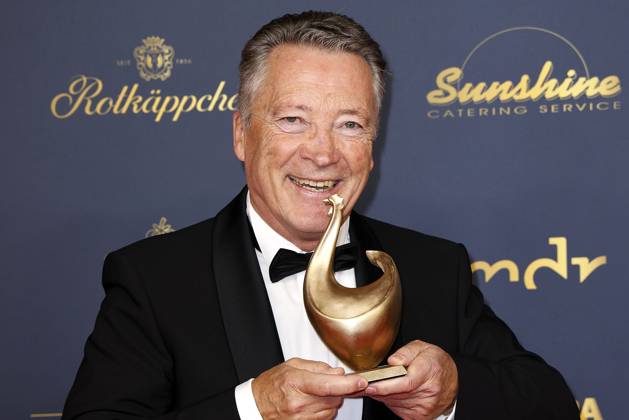 Preistraeger Harold Kreis bei der Verleihung Die Goldene Henne am 13.10.2023 in Leipzig Die Goldene Henne 2023 Verleihung in Leipzig