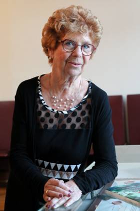 16.10.2023, Frankfurt, DEU Verleihung des Deutschen Buchpreis im Frankfurter Roemer. Sylvie Schenk, von der Jury ausgewaehlte Autorin fuer die Shortlist des Deutschen Buchpreis 2023