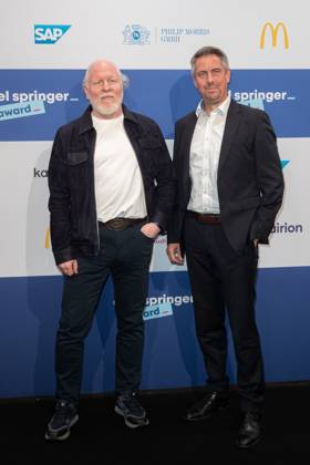 Axel Springer Award 2023 Hans-Christian Boos und Dirk General-Kuchel beim Axel Springer Award 2023 im Axel Springer Neubau am 17.10.2023 in Berlin. Copyright: xEventpressxKochanx