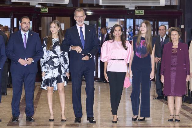19-10-2023 Concert Princess of Asturias Leonor and King Felipe and Queen Letizia and Princess Sofia arrive in Oviedo on the eve of the 2023 Princess of Asturias award ceremony. No Spain Â  Copyright: xPPEx