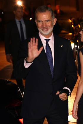 The King and Queen of Spain, the Princess of Asturias and Infanta Sofia preside over the 31st Princess of Asturias Awards Concert King Felipe VI leaves the XXXI Princess of Asturias Awards Concert at the Auditorio Palacio de Congresos Principe Felipe on October 19, 2023 in Oviedo, Spain. Photo by Raul Terrel Europa Press ABACAPRESS.COM Oviedo Spain  Copyright: xEuropaxPress ABACAx 872467_030 EuropaxPress ABACAx 872467_030