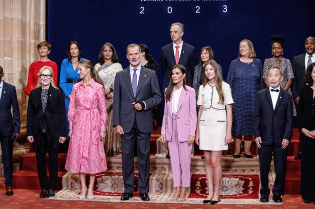 Spanien, Verleihung Prinzessin-von-Asturien-Preis in Oviedo Princess Of Asturias Awards Medals - Oviedo Meryl Streep, Queen Letizia of Spain, King Felipe of Spain, Princess Leonor, Princess Sofia attending the delivery of the Princess of Asturias awards medals 2023 at the Reconquista hotel on October 20, 2023 in Oviedo, Spain by Archie Andrews ABACAPRESS.COM Oviedo Spain  Copyright: xAndrewsxArchie ABACAx 872570_091 AndrewsxArchie ABACAx 872570_091