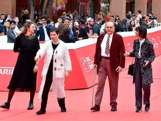 Rome, Rome Film Fest 2023. Rome Film Festival. Red carpet Isabella Rossellini. Pictured: Alice Rohrwacher, Isabella Rossellini and Renzo Arbore  Copyright: xMaurizioxD Avanzox xipa-agency.nx xDxAvanzo Provvisionatox IPA_IPA41102539