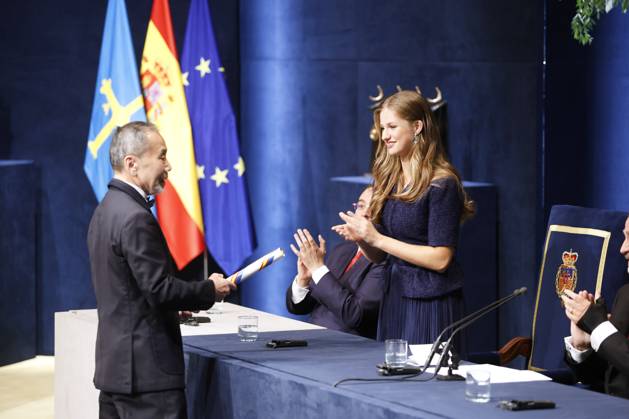 20-10-2023 Gala Princess Leonor and Haruki Murakam during the Princess Asturias awards gala at the Campoamor Theatre in Oviedo. No Spain Â  Copyright: xPPEx