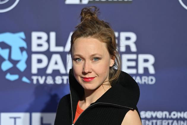 Katharina Leonore Goebel (Schauspielerin), Einzelbild,angeschnittenes Einzelmotiv,Portraet,Portrait,Porträt. Roter Teppich,Blauer Panther Ð TV und Streaming Award 2023 am 25.10.2023 in der BMW Welt Muenchen.