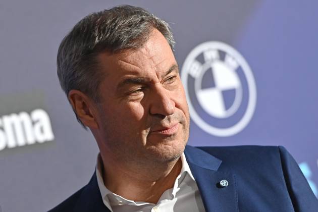 Markus SOEDER (Ministerpraesident Bayern und CSU Vorsitzender). Einzelbild,angeschnittenes Einzelmotiv,Portraet,Portrait,Porträt. Roter Teppich,Blauer Panther Ð TV und Streaming Award 2023 am 25.10.2023 in der BMW Welt Muenchen.